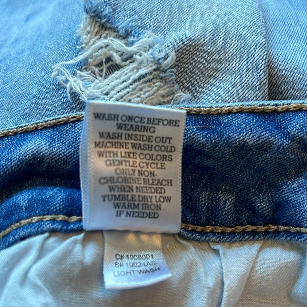 Altar’d State - medium wash distressed skinny blue jeans - size 27 - Picture 5 of 5
